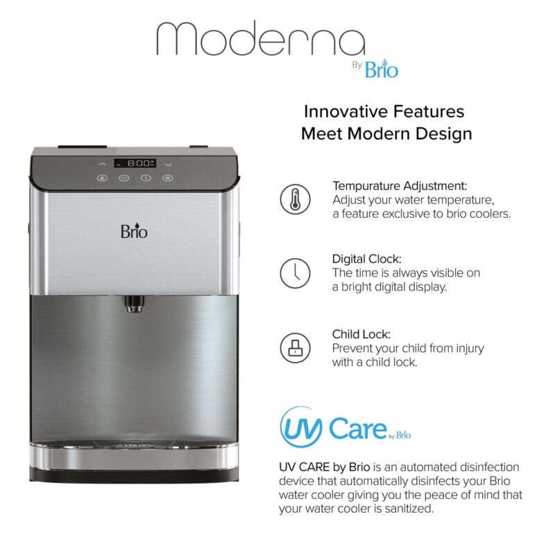 Brio 700 Series Countertop 3-Stage Water Cooler Dispenser, Connects to your water line, Height 19.3 - Image 2