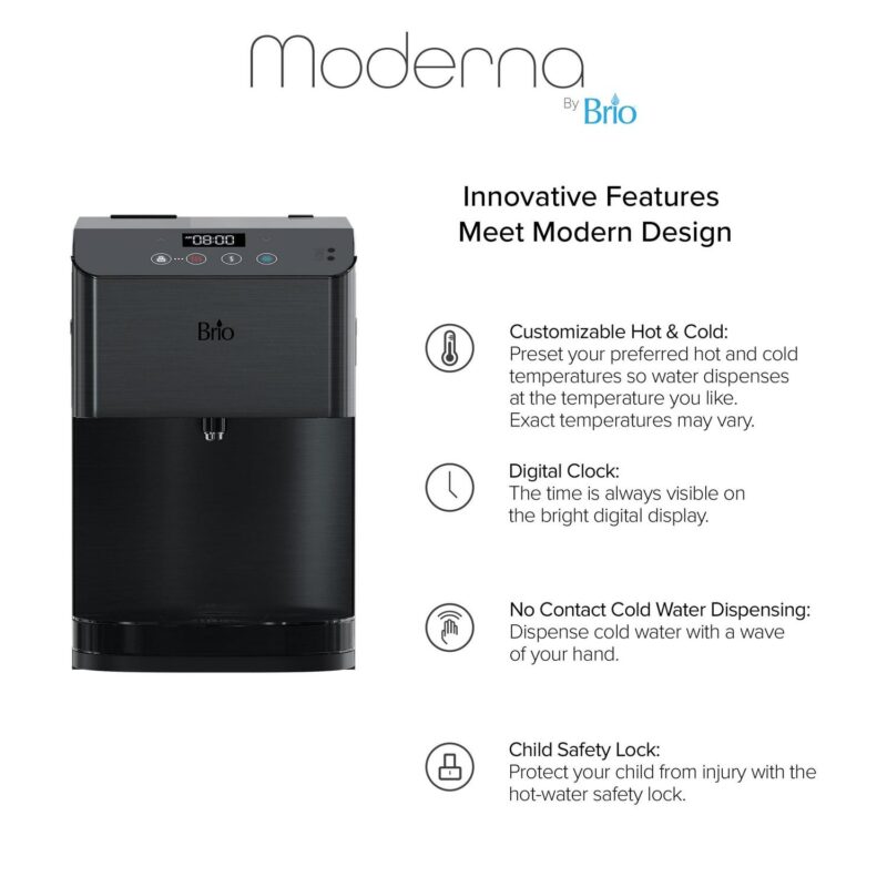 Brio 700 Series Moderna Touchless 3-Stage Filtration Water Dispenser, Connects to your water line, Height 19.3 - Image 3