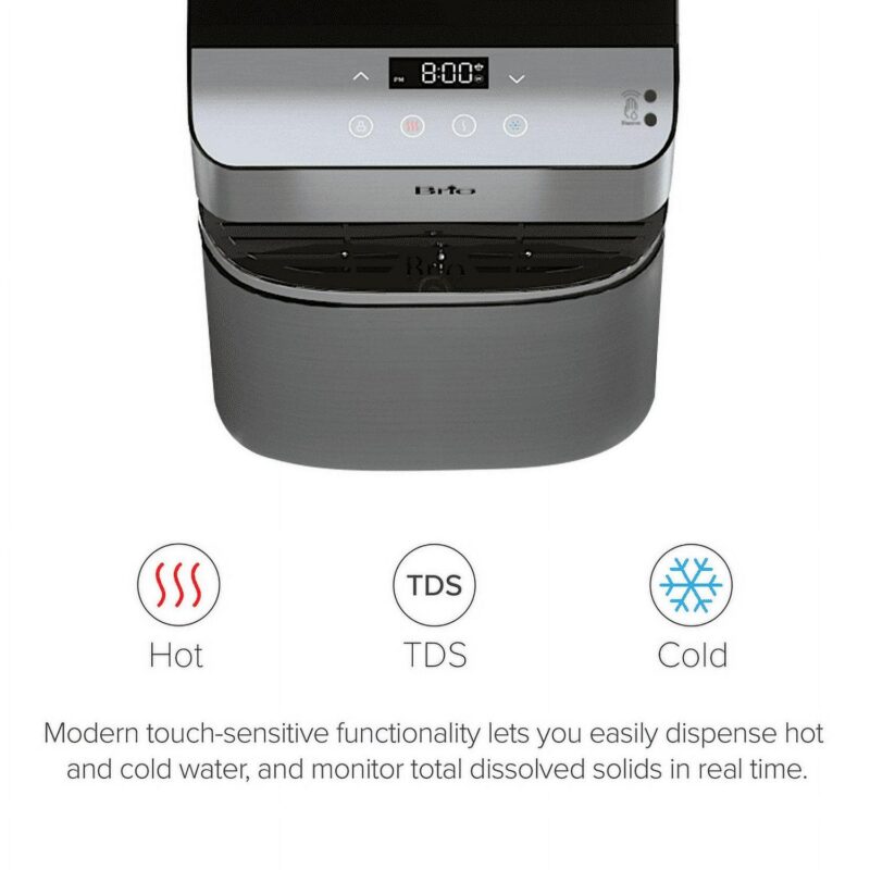 Brio 700 Series Moderna 4-Stage Filtration Reverse Osmosis Touch-Less Bottleless P.O.U. Tri-Temperature Hot 194 Degrees, Room and Cold 39 Degrees Digital Water Cooler Dispenser - Image 6