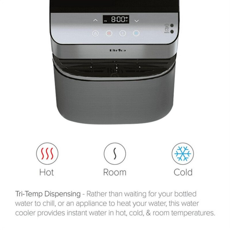 Brio 700 Series Self Cleaning 5 Gallon Bottom Load Tri Temp Water Cooler Dispenser Ranging 39-59A F Cold, 174a 194A F Hot and Room Temp Water - Image 5