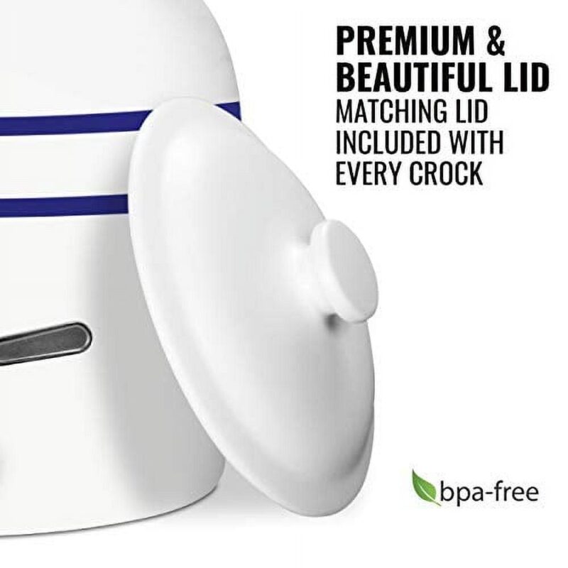 Brio Ceramic Water Dispenser 5 Gallon Capacity Jugs, Includes 8 Inch Stand, Faucet and Lid - White - Image 2