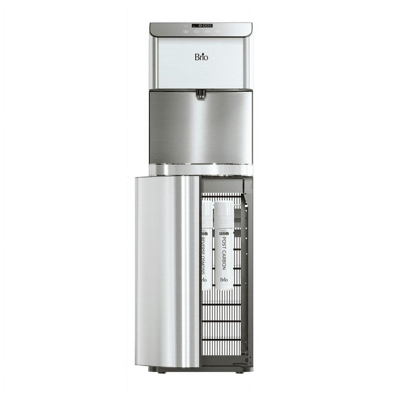 Brio Moderna 4 - Stage Reverse Osmosis Bottle-Less Water Cooler Hot and Cold, Height 40.5 , Silver 1 Brio Moderna 4 - Stage Reverse Osmosis Bottle-Less Water Cooler Hot and Cold, Height 40.5 , Silver