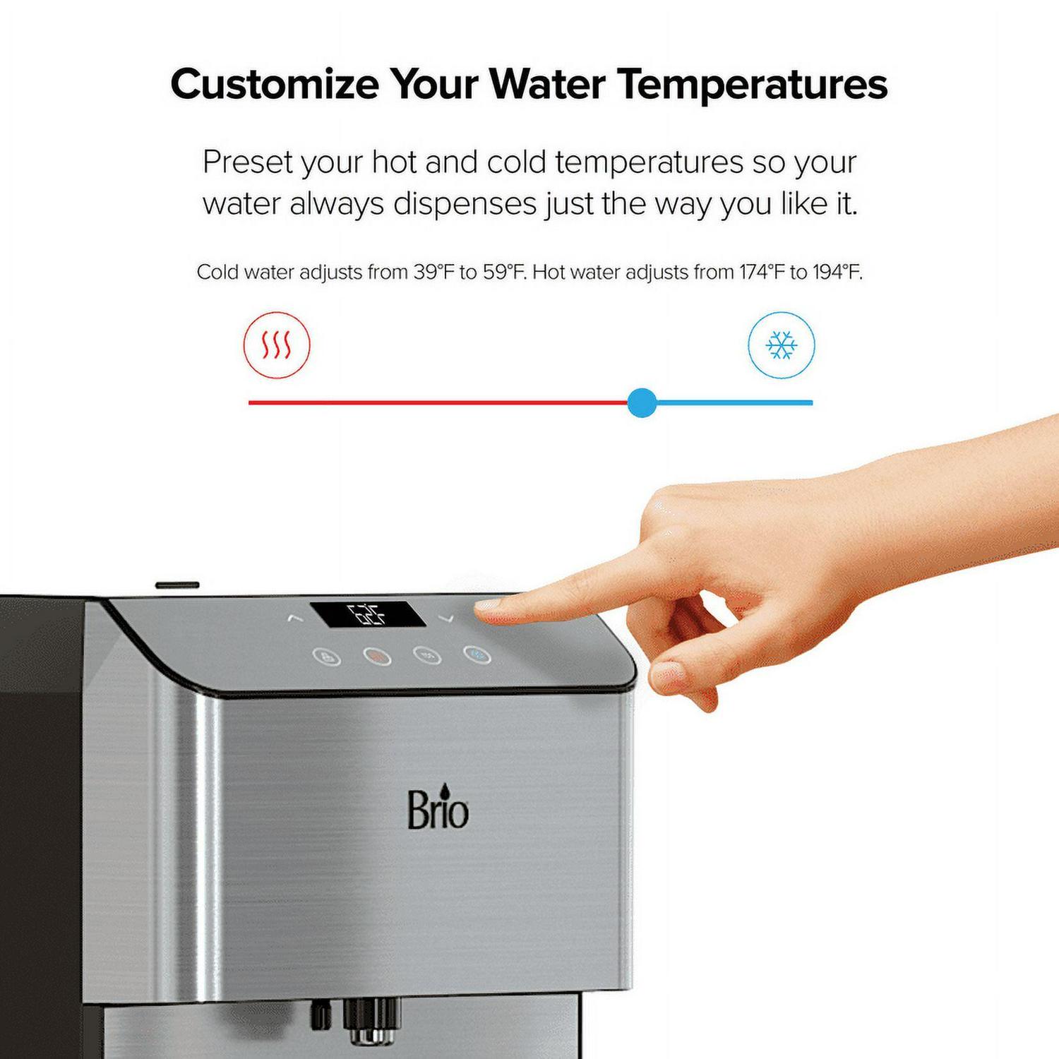 Brio Moderna 4 - Stage Reverse Osmosis Bottle-Less Water Cooler Hot and Cold, Height 40.5 , Silver 4 Brio Moderna 4 - Stage Reverse Osmosis Bottle-Less Water Cooler Hot and Cold, Height 40.5 , Silver - Image 4