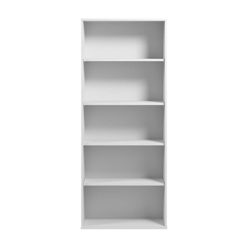 Bush Business Furniture Hustle Tall 5 Shelf Bookcase in White - Image 2
