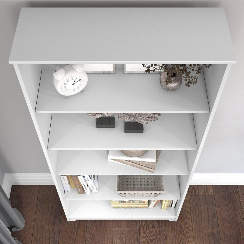 Bush Furniture Cabot 5-Shelf 66.3H Bookcase White WC31966 - Image 3