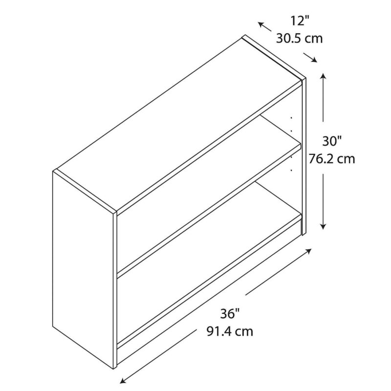 Bush Furniture Universal 2 Shelf Bookcase Set of 2 - Image 3