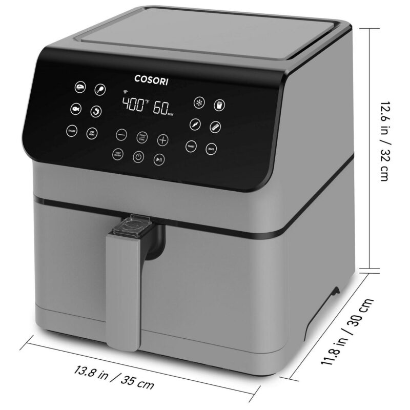 COSORI Pro II 5.8-Quart Smart Air Fryer, 12-in-1, Walmart Exclusive, Voice Control, Light Gray - Image 4