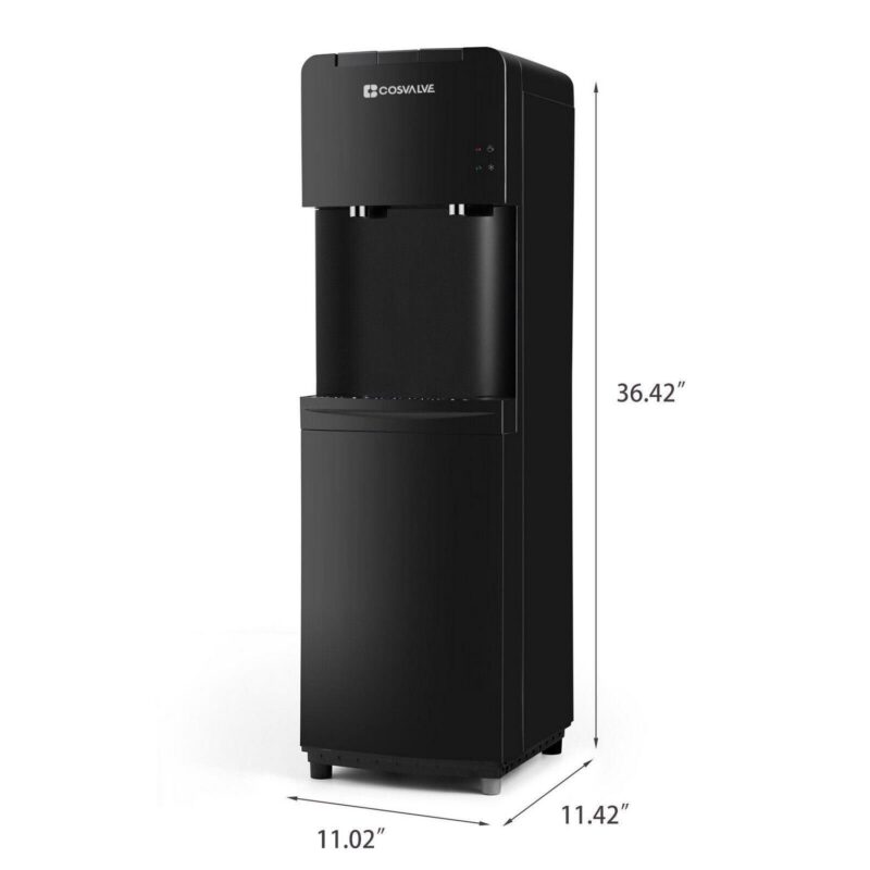 COSVALVE 5 Gallon Hot Cold Water Dispenser Cooler Top Loading with Child Safety Lock (Black) - Image 6