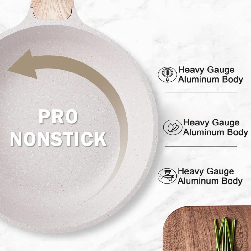 Caannasweis 10 Pieces Nonstick Cookware Sets Kitchen Induction Pots and Pans with Baking Pan Set - Image 3