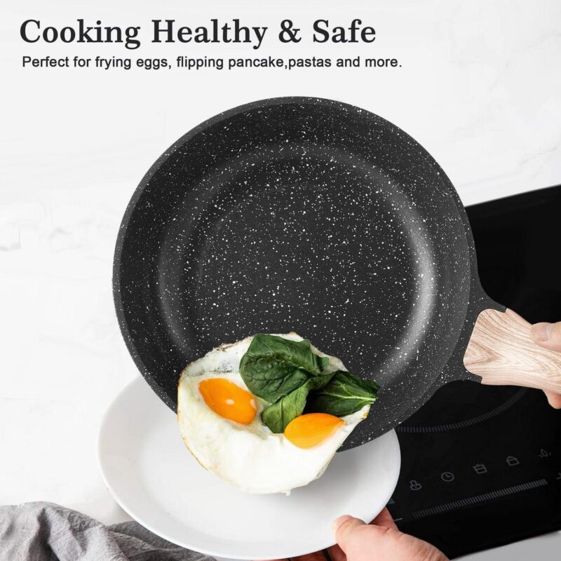 Caannasweis 10 Pieces Nonstick Cookware Sets Kitchen Induction Pots and Pans with Baking Pan Set - Image 5