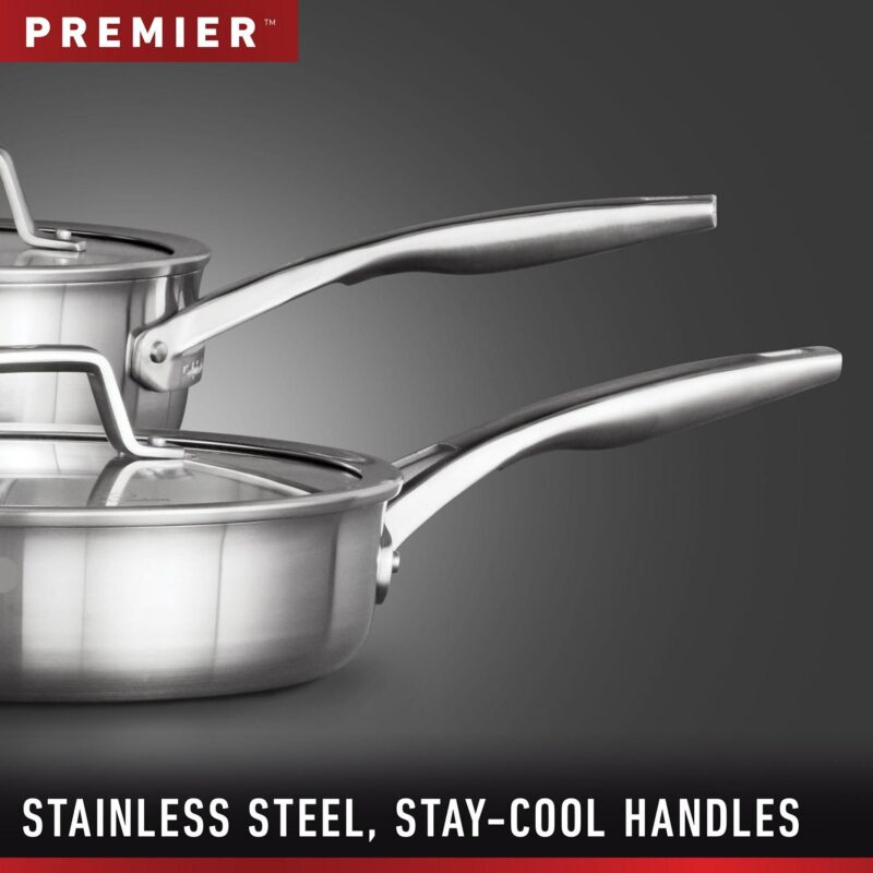 CalphalonA Premiera c Stainless Steel Cookware Set, 11-Piece Set - Image 3