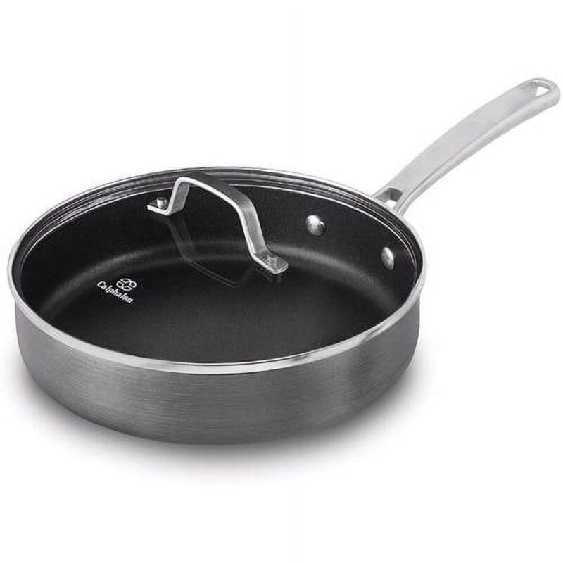 Calphalon 10-Piece Nonstick Kitchen Cookware Set w/ Stay-Cool Handle, Gray - Image 3