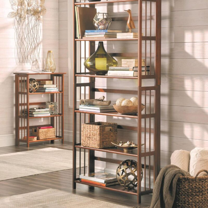 Casual Home 3-Shelf Folding Stackable Bookcase 27.5  Wide-Finish:Black - Image 10