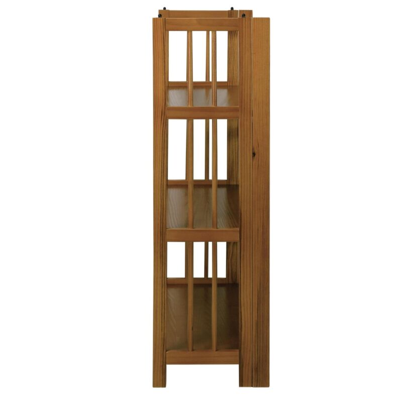 Casual Home 3-Shelf Folding Stackable Bookcase 27.5  Wide-Finish:Black - Image 3
