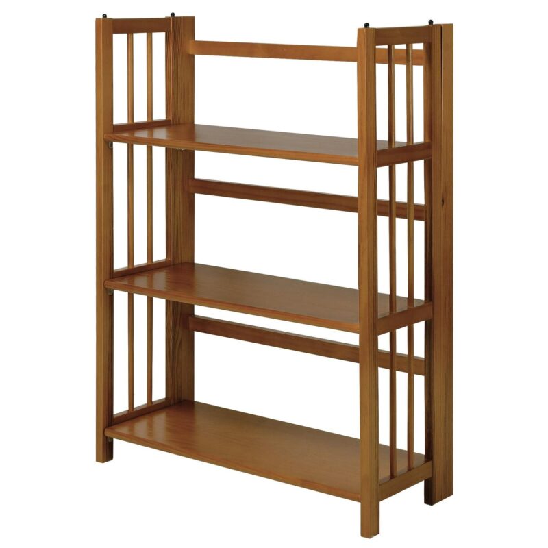 Casual Home 3-Shelf Folding Stackable Bookcase 27.5  Wide-Finish:Black - Image 5