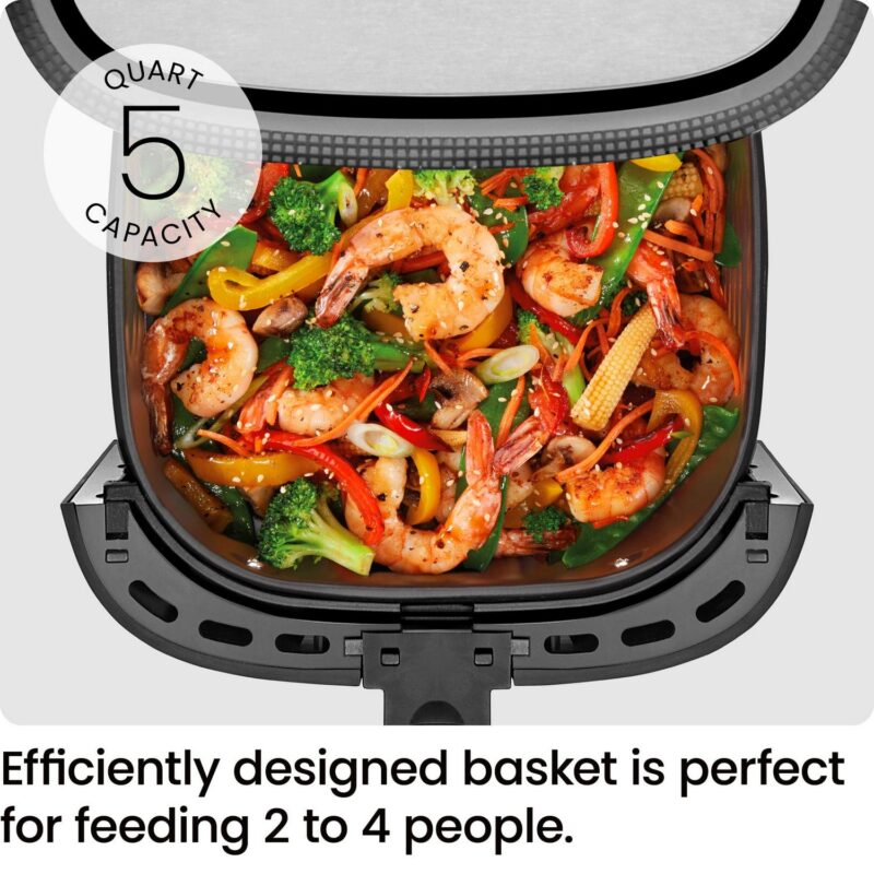 Chefman ExacTemp 5 Qt. Digital Air Fryer with Temperature Probe - Stainless Steel, New - Image 5