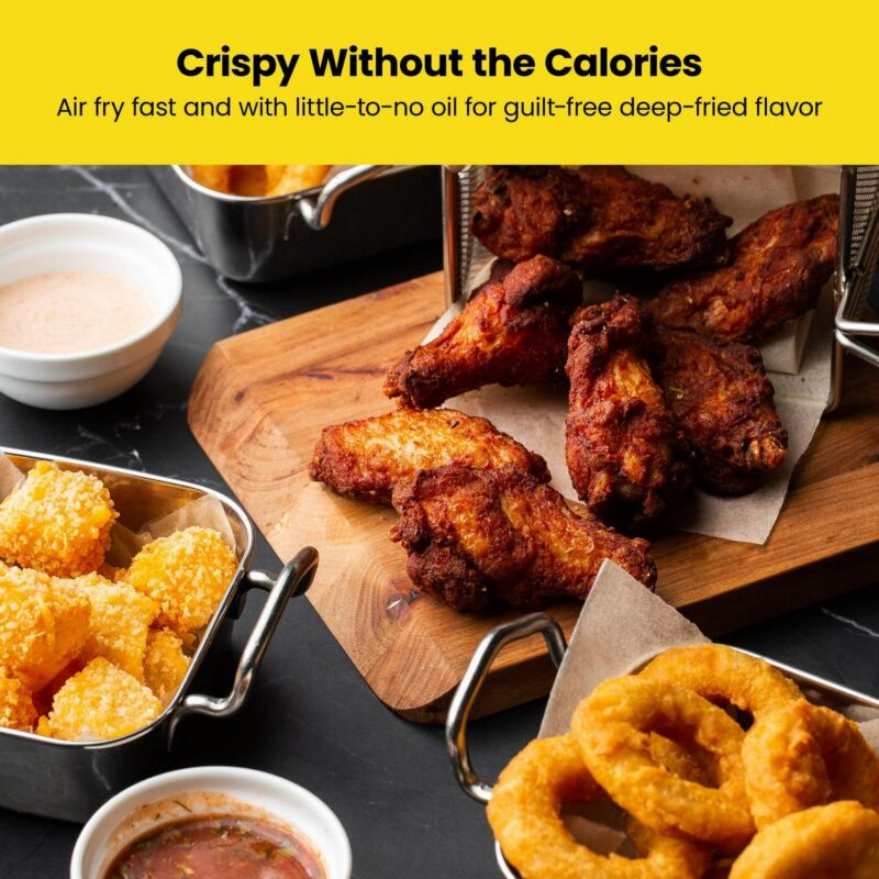 Chefman Multifunctional Digital 10 Qt. Air Fryer+ Rotisserie, Fry, Roast and Bake, 17 Presets - Black, New - Image 5