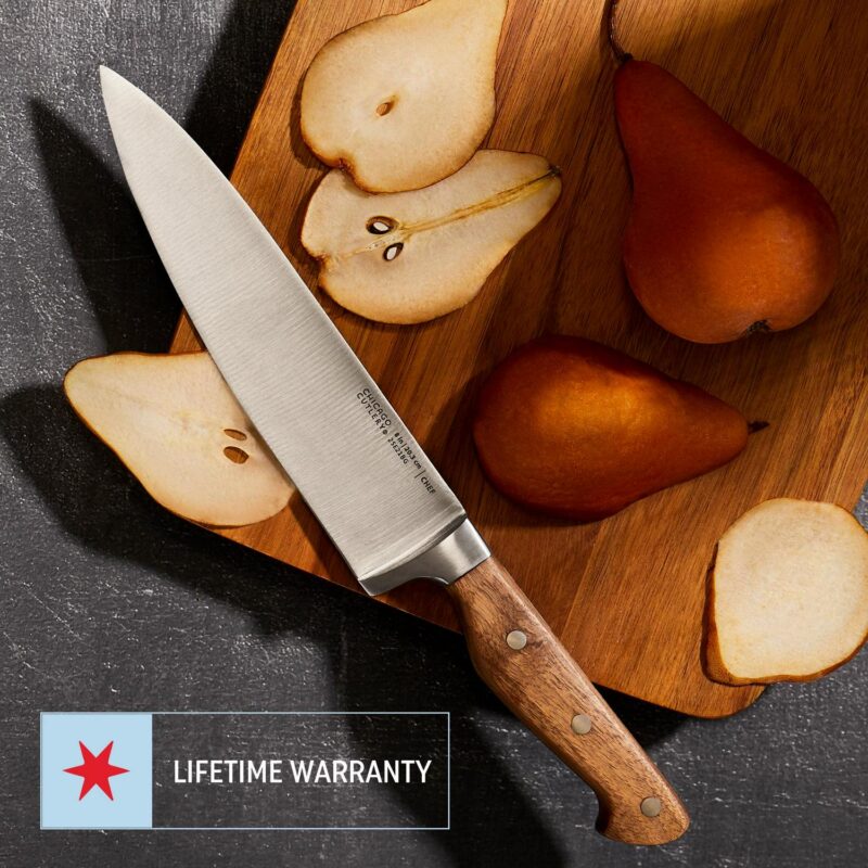 Chicago Cutlery Precision Cut 15-Piece Kitchen Knife Set with Wood Block, Kitchen Shears, and Sharpening Steel - Image 10