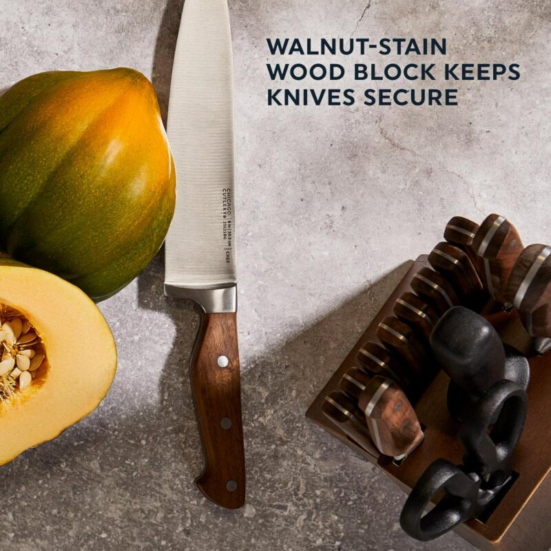 Chicago Cutlery Precision Cut 15-Piece Kitchen Knife Set with Wood Block, Kitchen Shears, and Sharpening Steel - Image 9