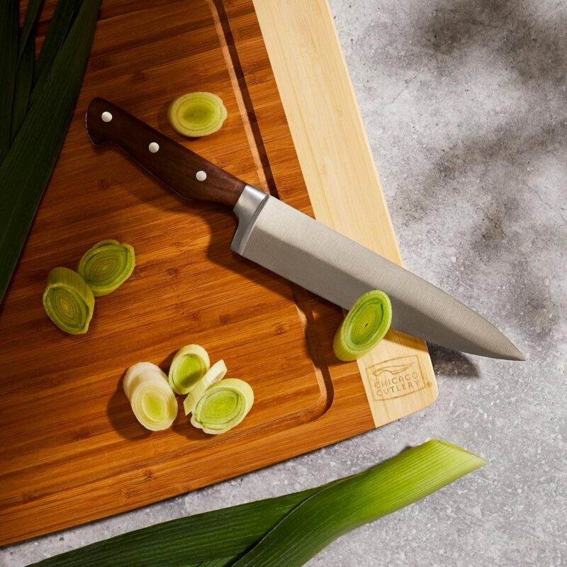 Chicago Cutlery Precision Cut 15-Piece Kitchen Knife Set with Wood Block, Kitchen Shears, and Sharpening Steel - Image 11
