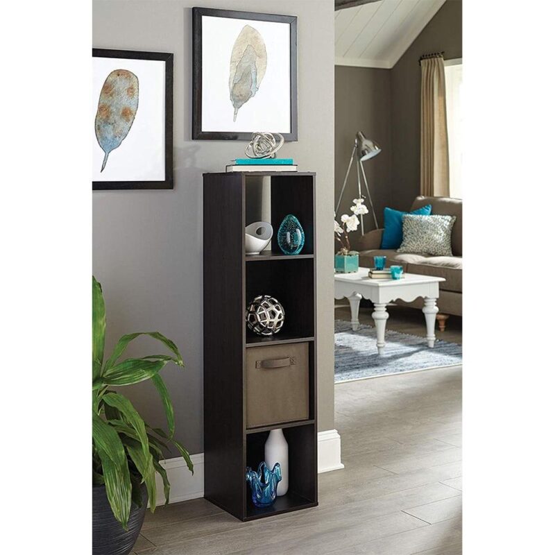 Closetmaid Decorative Stackable 4-Cube Cubeicals Organizer Storage, Espresso - Image 3