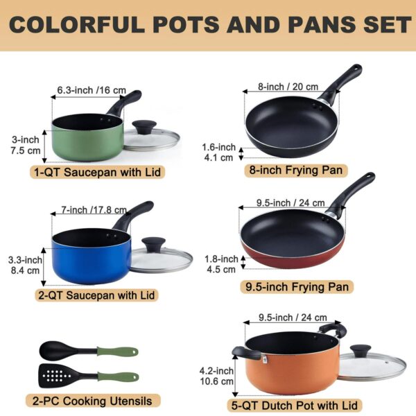 Cook N Home Colorful bc286f7fc35c46a2e89ba6a24d6bfd28
