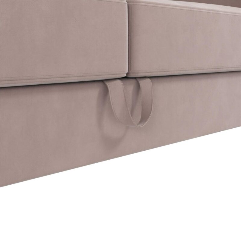 CosmoLiving Liberty Futon with Storage, Blush Velvet - Image 24
