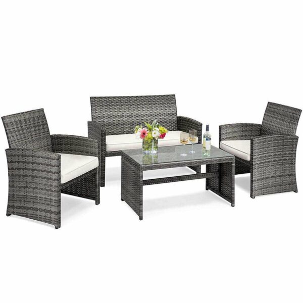 Costway 4PCS Patio R 33bc4672f0a725416fb7841cd7ff3654