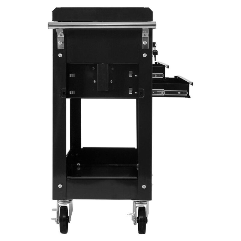 Costway Rolling Mechanics Tool Cart Slide Top Utility Storage Cabinet Organizer 2 Drawer - Image 8