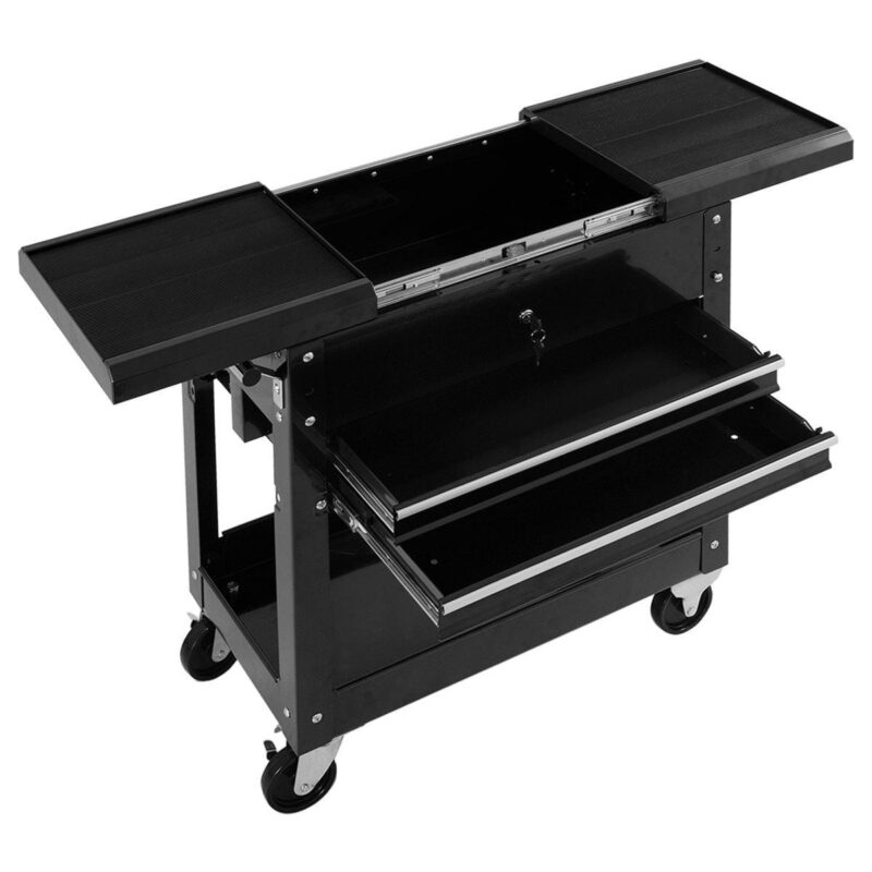 Costway Rolling Mechanics Tool Cart Slide Top Utility Storage Cabinet Organizer 2 Drawer - Image 6