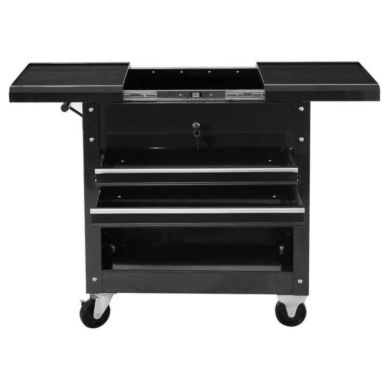 Costway Rolling Mechanics Tool Cart Slide Top Utility Storage Cabinet Organizer 2 Drawer - Image 5