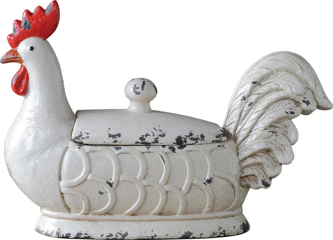Creative Co-Op Rooster Container with Lid