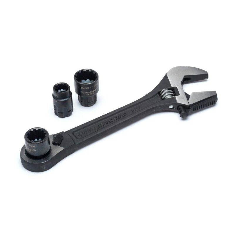Crescent CPTAW8 11 Pc. Pass-Thru X6 Black Oxide Adjustable Wrench and Spline Socket Set - Image 2