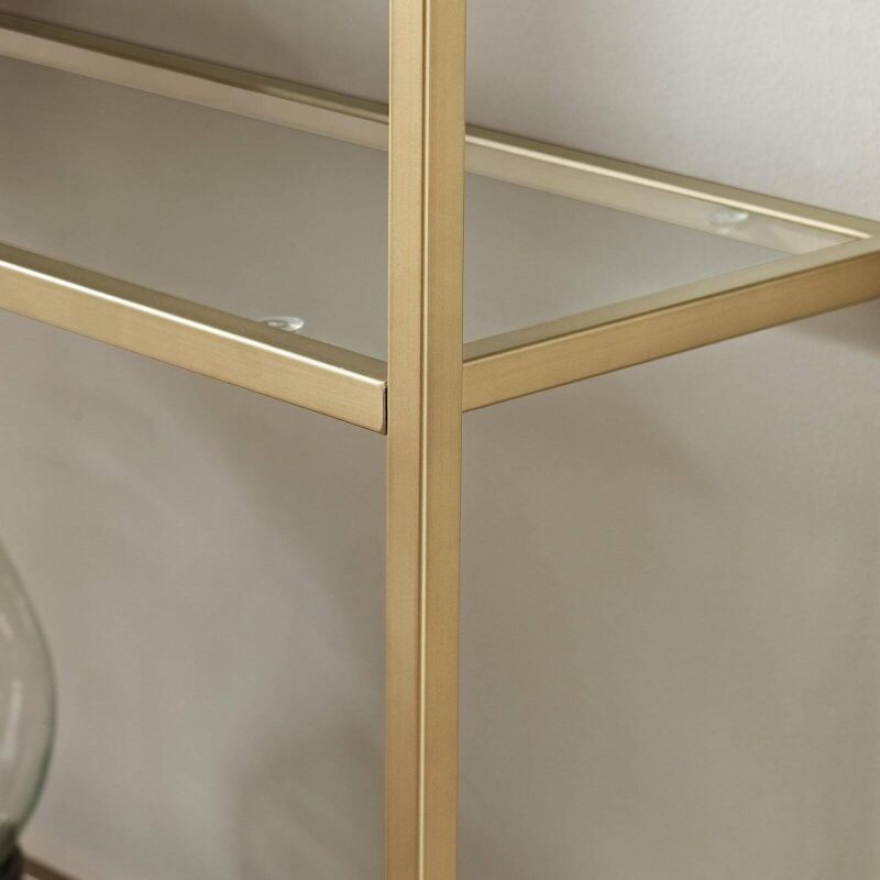 Crosley Furniture Aimee Bookshelf with Glass Shelves, Bookcase Storage - Image 3