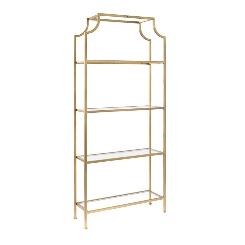Crosley Furniture Aimee Bookshelf with Glass Shelves, Bookcase Storage - Image 6