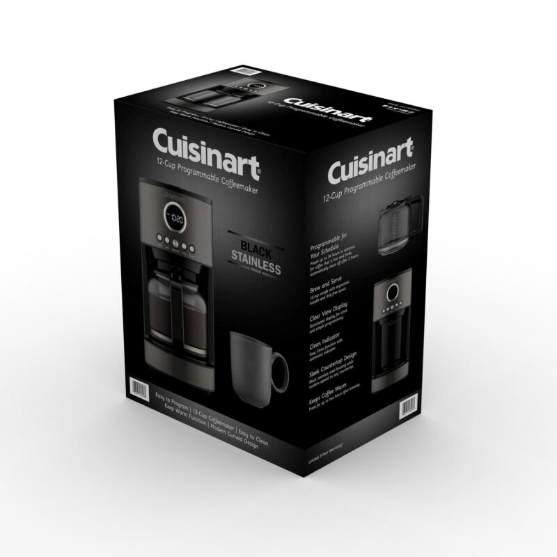 Cuisinart 12 Cup Coffeemaker , Stainless Steel Black - Image 8