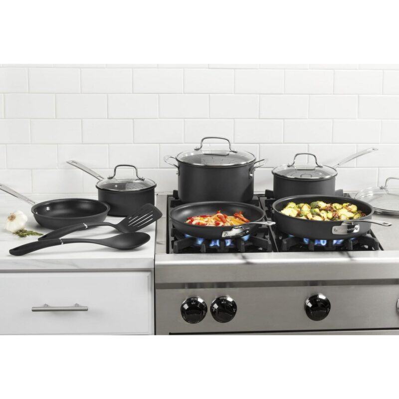Cuisinart AdvantageA Pro Dishwasher Safe Hard Anodized Cookware 12-Piece Set, DS92-12 - Image 2