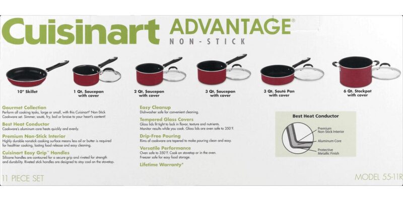 Cuisinart Advantage Non-stick 11 Piece Cookware Set - Image 3