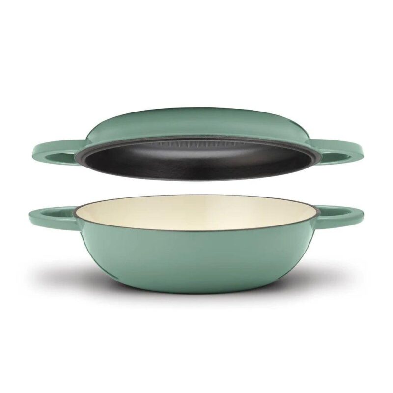 Cuisinart Chef's Classic Enameled Cast Iron 2-in-1 Multipurpose Set | Sage Green - Image 3