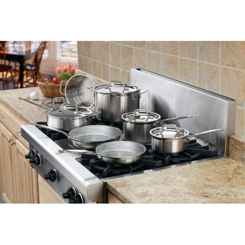 Cuisinart MultiClad Pro 12 Piece Stainless Steel Cookware Set - Image 2