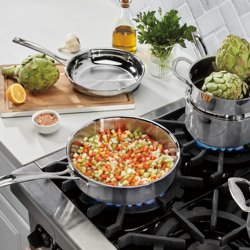 Cuisinart Tri-Ply Pro Stainless 11-Piece Cookware Set, TPC-11 - Image 4