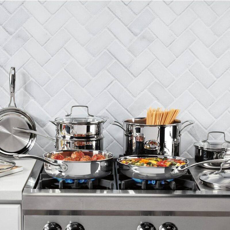 Cuisinart Tri-Ply Pro Stainless 11-Piece Cookware Set, TPC-11 - Image 3