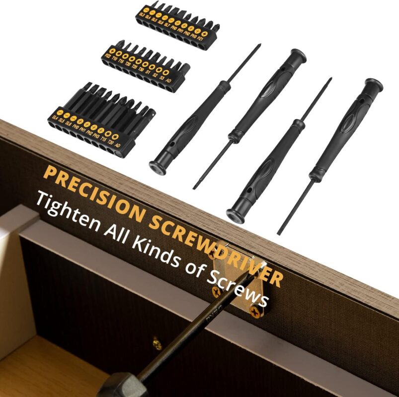 DEKO 150 Piece Tool Set, General Household Hand Tool Kit, Home Repair Tool Kit with Plastic Toolbox Storage Case for DIY Project, Home Maintenance - Image 6