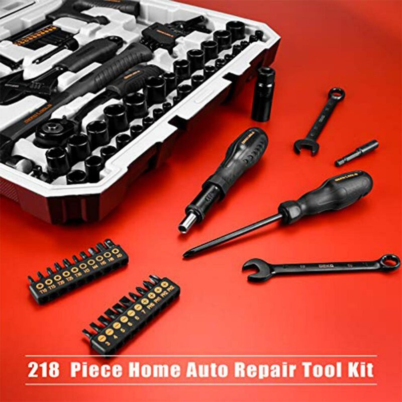 DEKO 218 Pcs Professional Mechanics Tool Kit Automotive Hand Tool Set - Image 7