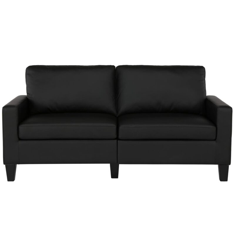 DHP Bridgette Track Arm Sofa and Couch, Living Room Furniture, Black - Image 7