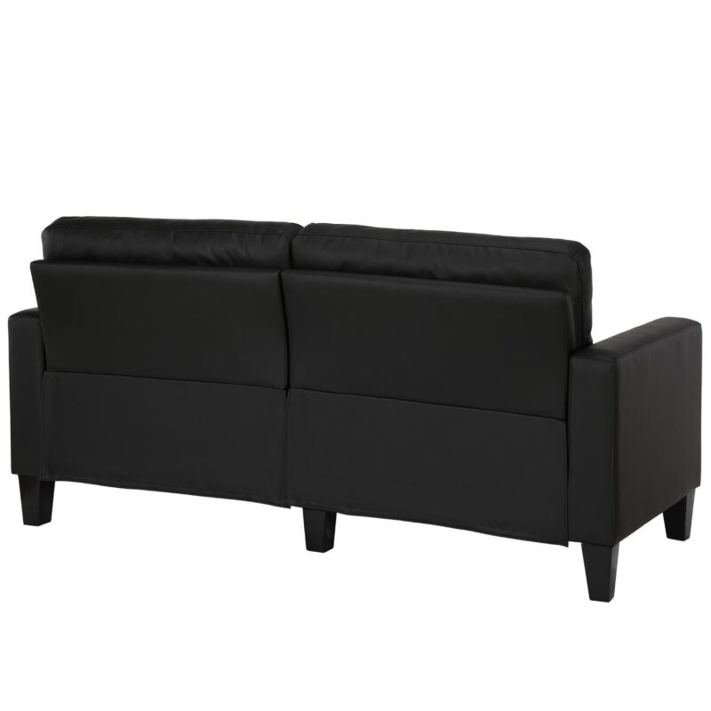 DHP Bridgette Track Arm Sofa and Couch, Living Room Furniture, Black - Image 10
