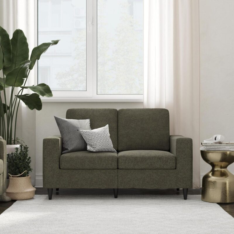 DHP Cooper Loveseat 2 Seater Sofa, Gray Linen - Image 21