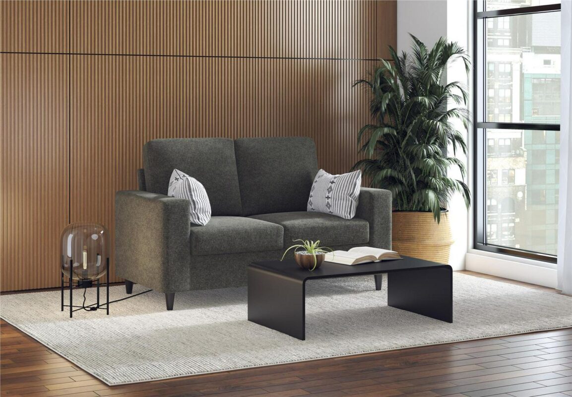 DHP Cooper Loveseat 2 Seater Sofa, Gray Linen - Image 23