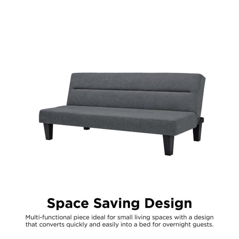 DHP Kebo Futon with Microfiber Cover, Gray Microfiber - Image 8