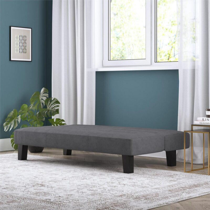 DHP Kebo Futon with Microfiber Cover, Gray Microfiber - Image 3